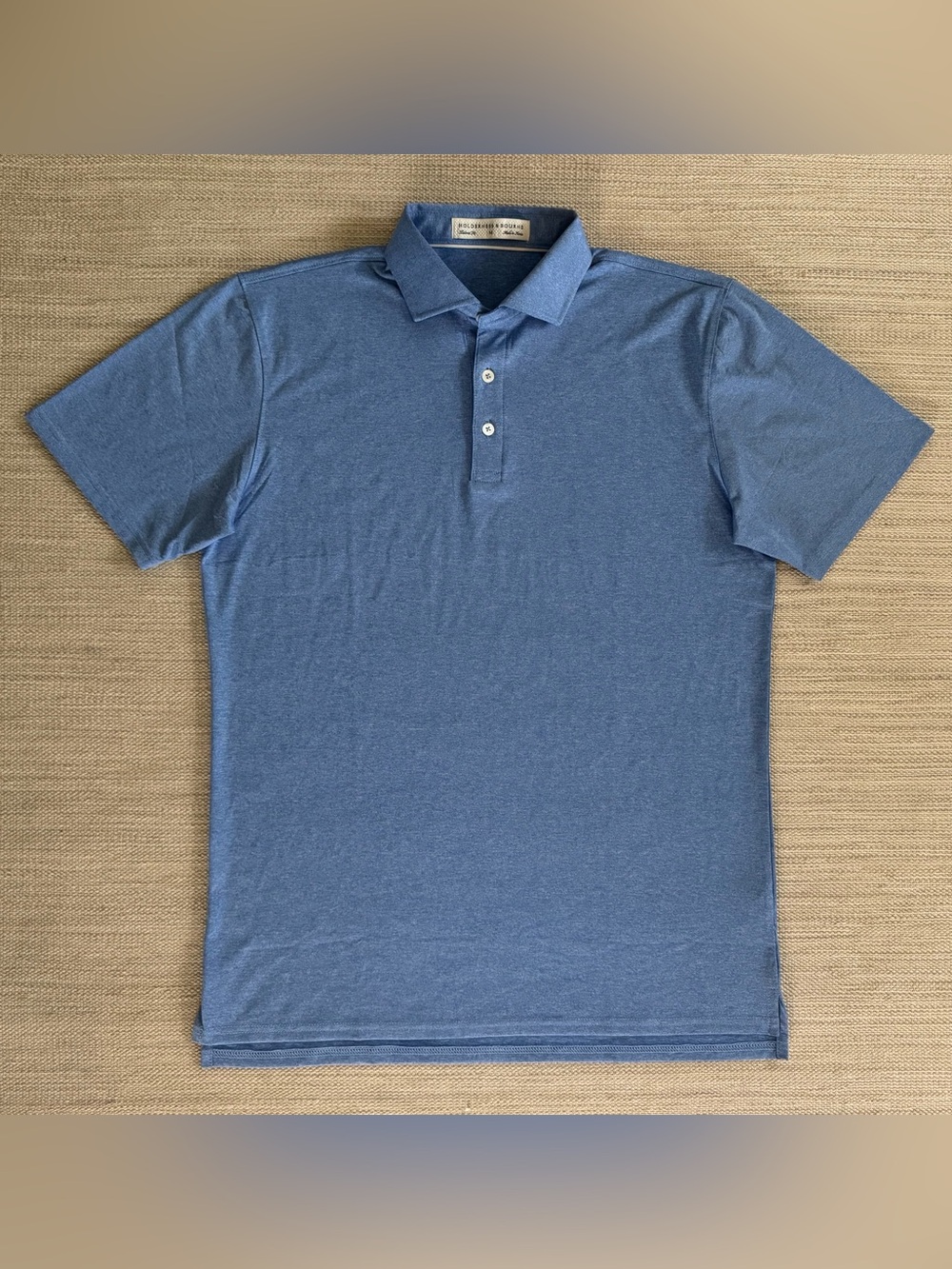 Holderness & Bourne The Holland tailored fit golf polo shirt in blue men’s M
